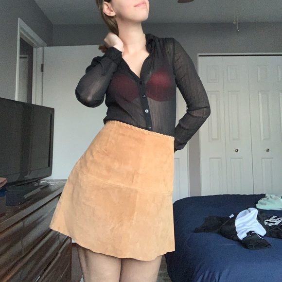 SOLD Forever 21 Suede Skirt - Picture 2 of 6